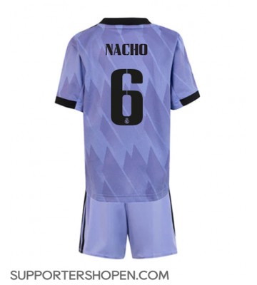 Real Madrid Nacho #6 Bortatröja Barn 2022-23 Kortärmad (+ korta byxor)